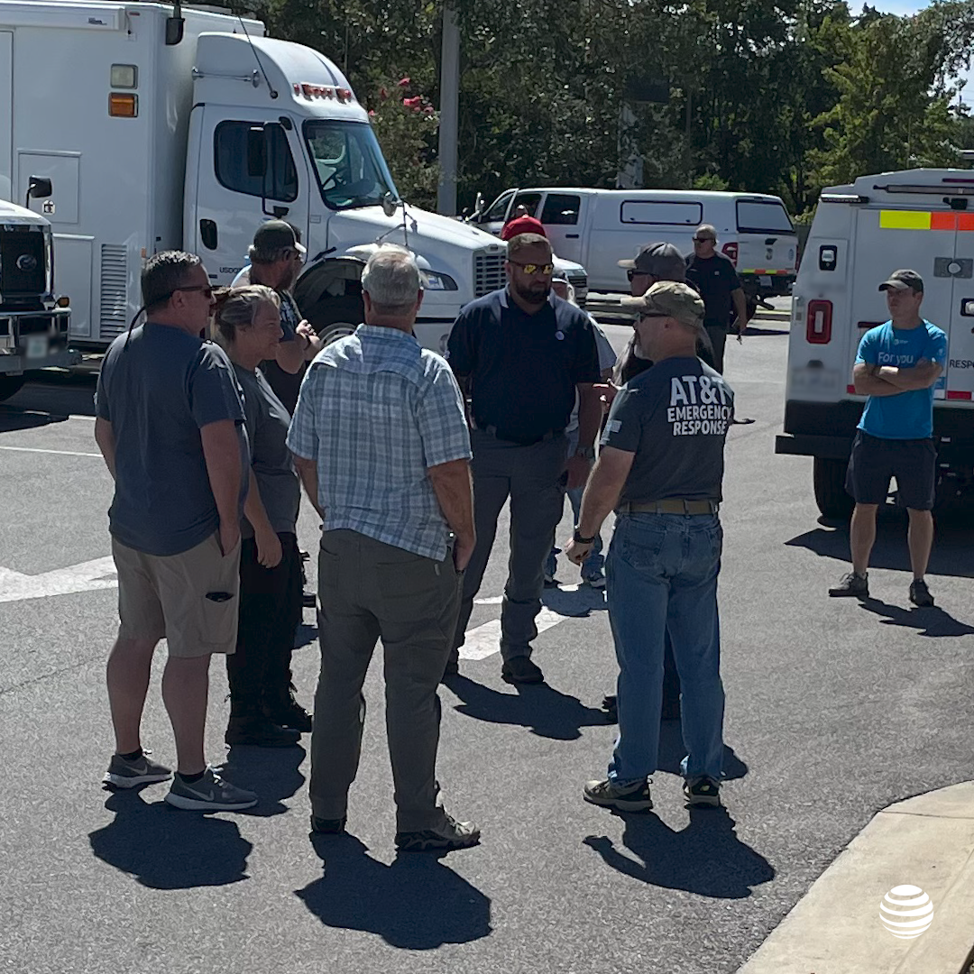 AT&T Network Disaster Recovery and the FirstNet teams were staged in Pensacola on Sept. 27, waiting to hear where to deploy in Hurricane Ian’s path.