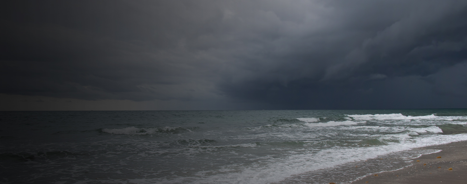 Stormy sky over beach in Florida.