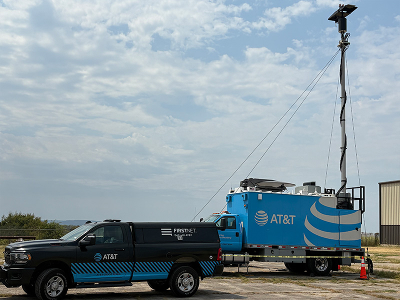 Satellite Cell on Light Truck (SatCOLT) deployed to reliably connect first responders on FirstNet.