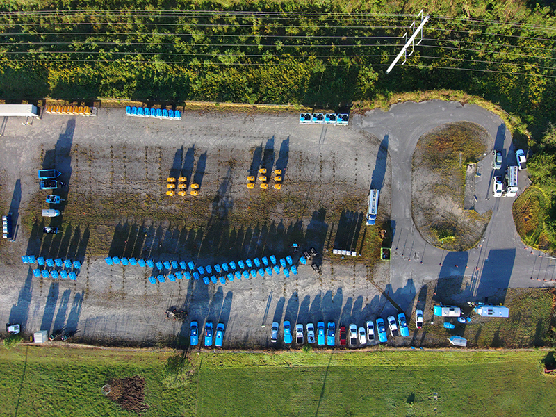 Network Disaster Recovery (NDR) Equipment Yard supporting the impacted area.