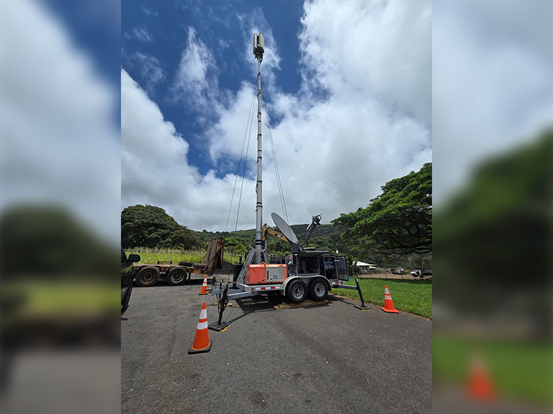FirstNet portable cell site deployed to support public safety in Waiohinu, Hawaii