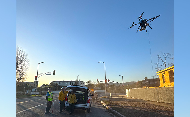 AT&T Flying COW provides critical service to area impacted by the Southern California wildfires.