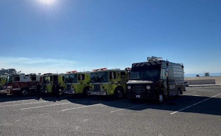 FirstNet Response Communications Vehicle at a public safety command post.