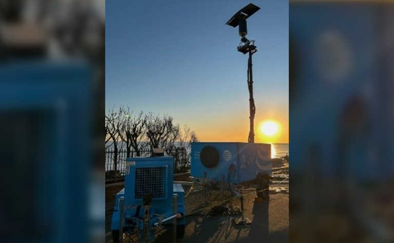 LEO Cell Trailer (LCT) provides connectivity to impacted area in Southern California.