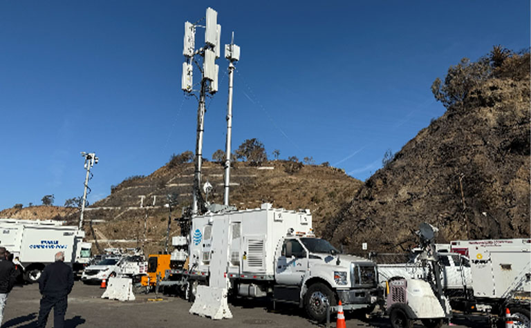 AT&T Super COW (Super Cells on Wheels) provides critical service in Southern California.