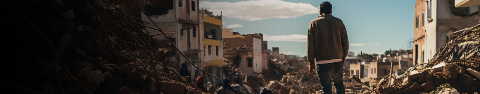 Morocco Earthquake: People on the streets after earthquake.
