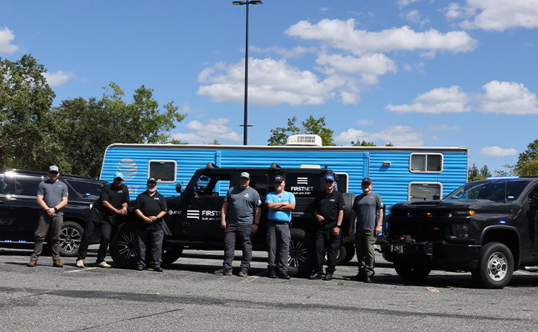 AT&T Drone Operations team on the ground and ready for deployment in the aftermath of Helene.