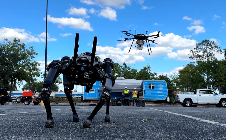 AT&T Drones & Robotics team operates Flying COW (Cell on Wings) in Leon County, FL.