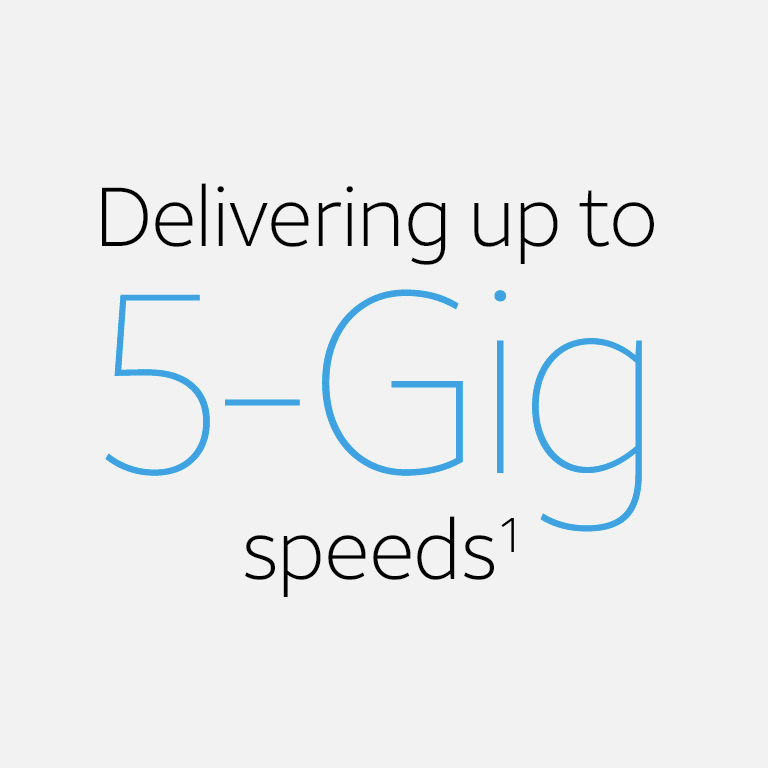 Delivering up to 5-Gig speeds(1)