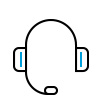 Icon of a telephone headset