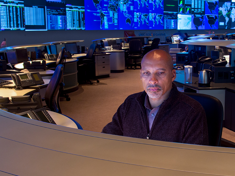 AT&T Businessman working in GNOC (Global Network Operations Center) located in New Jersey