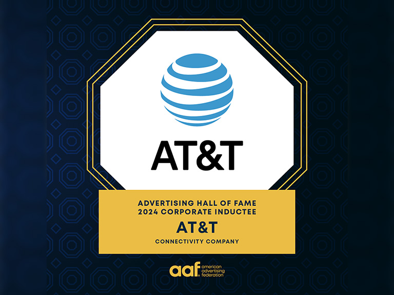 Advertising Hall of Fame 2024 Corporate Inductee AT&T Connectivity Company