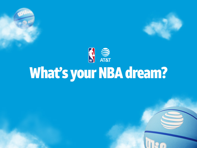 NBA and AT&T logo side by side | What's your NBA dream?