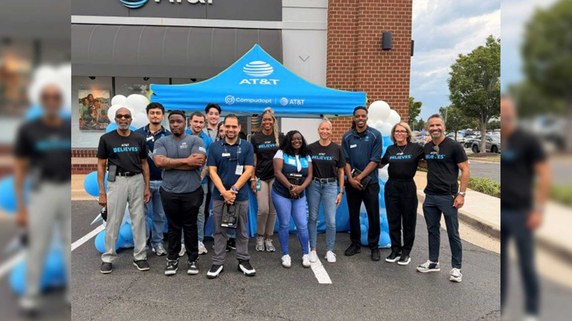 AT&T employee volunteers came together to distribute laptops to community members in need