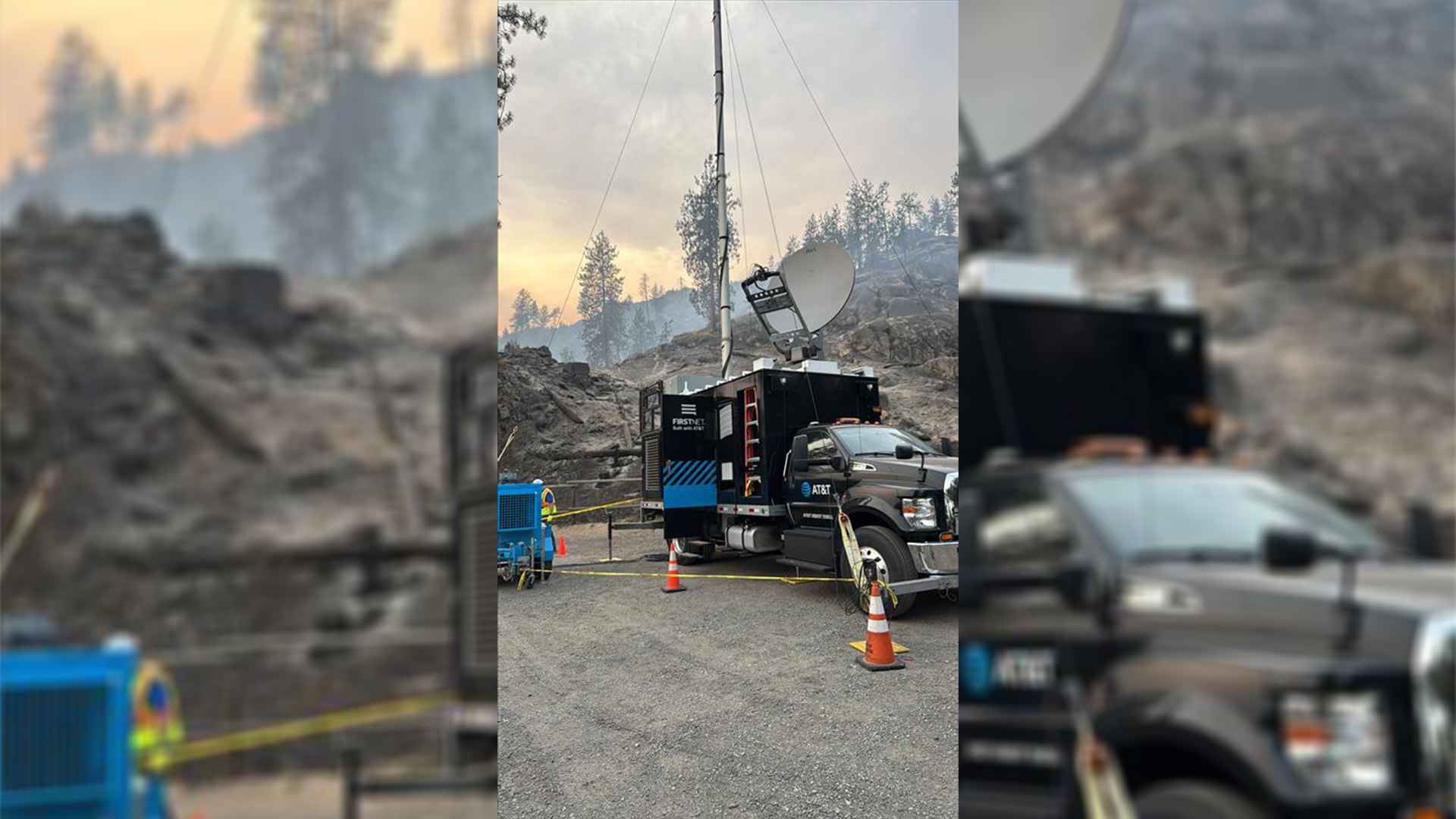 FirstNet SatCOLT strategically placed to support public safety communications in Spokane County, Washington.